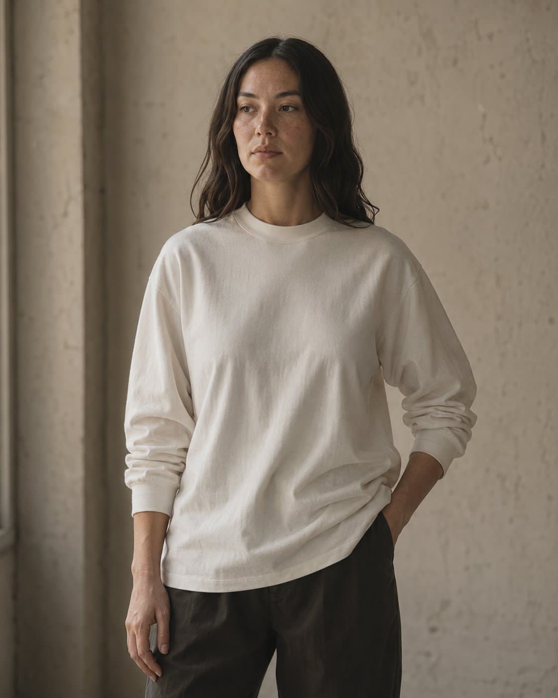 Long-sleeve heavyweight t-shirt
