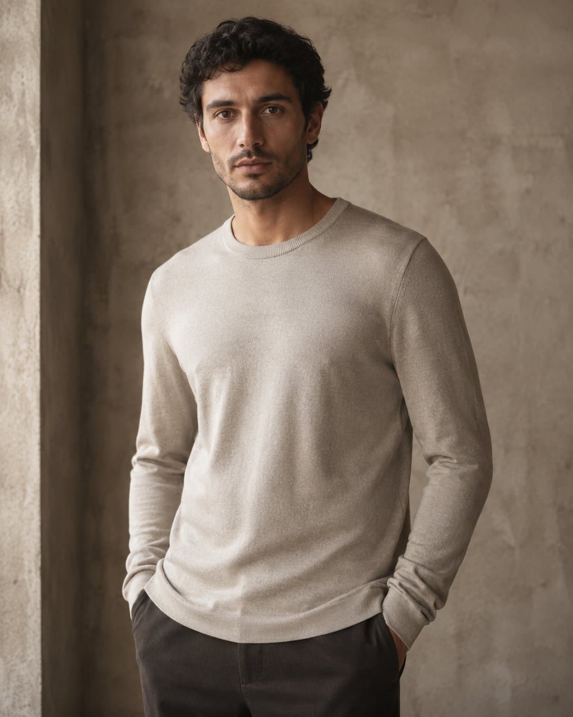 Fine merino crewneck